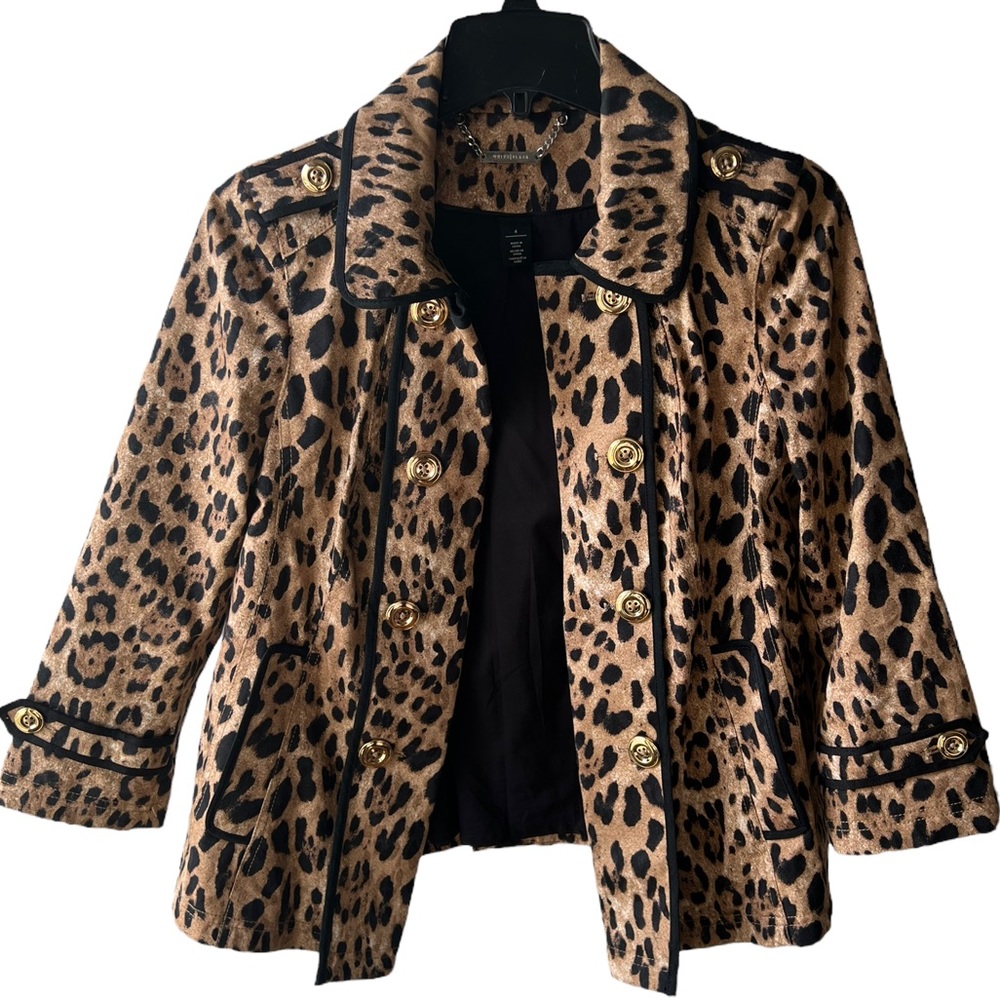 White House Black Market Animal Print Jacket